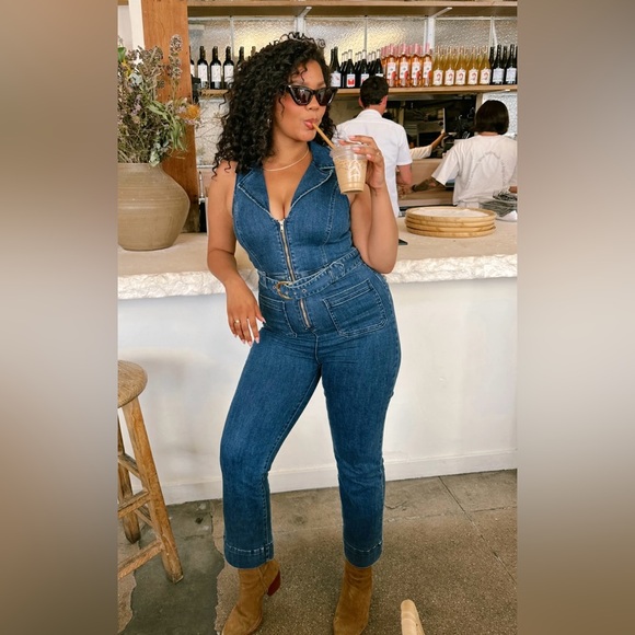 Show Me Your Mumu Denim Jumpsuit - Jacksonville Cropped Jumpsuit - Picture 2 of 3